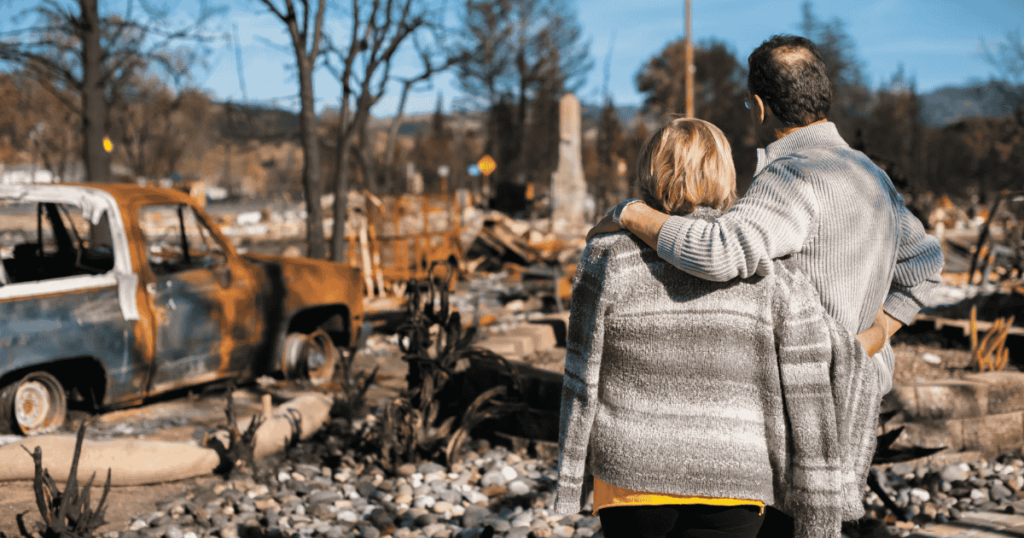 couple after disasted worries about mortgage payments